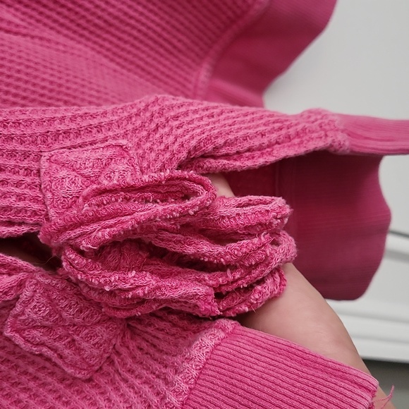 Anthropologie Saturday Sunday Thermal Top - Pink - S - LAST CHANCE DONATING SOON - Picture 8 of 9